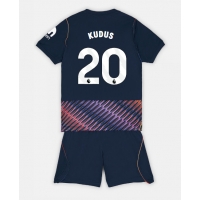 Camiseta Tottenham Hotspur Mohammed Kudus #20 Segunda Equipación Replica 2026-27 para niños mangas cortas (+ Pantalones cortos)
